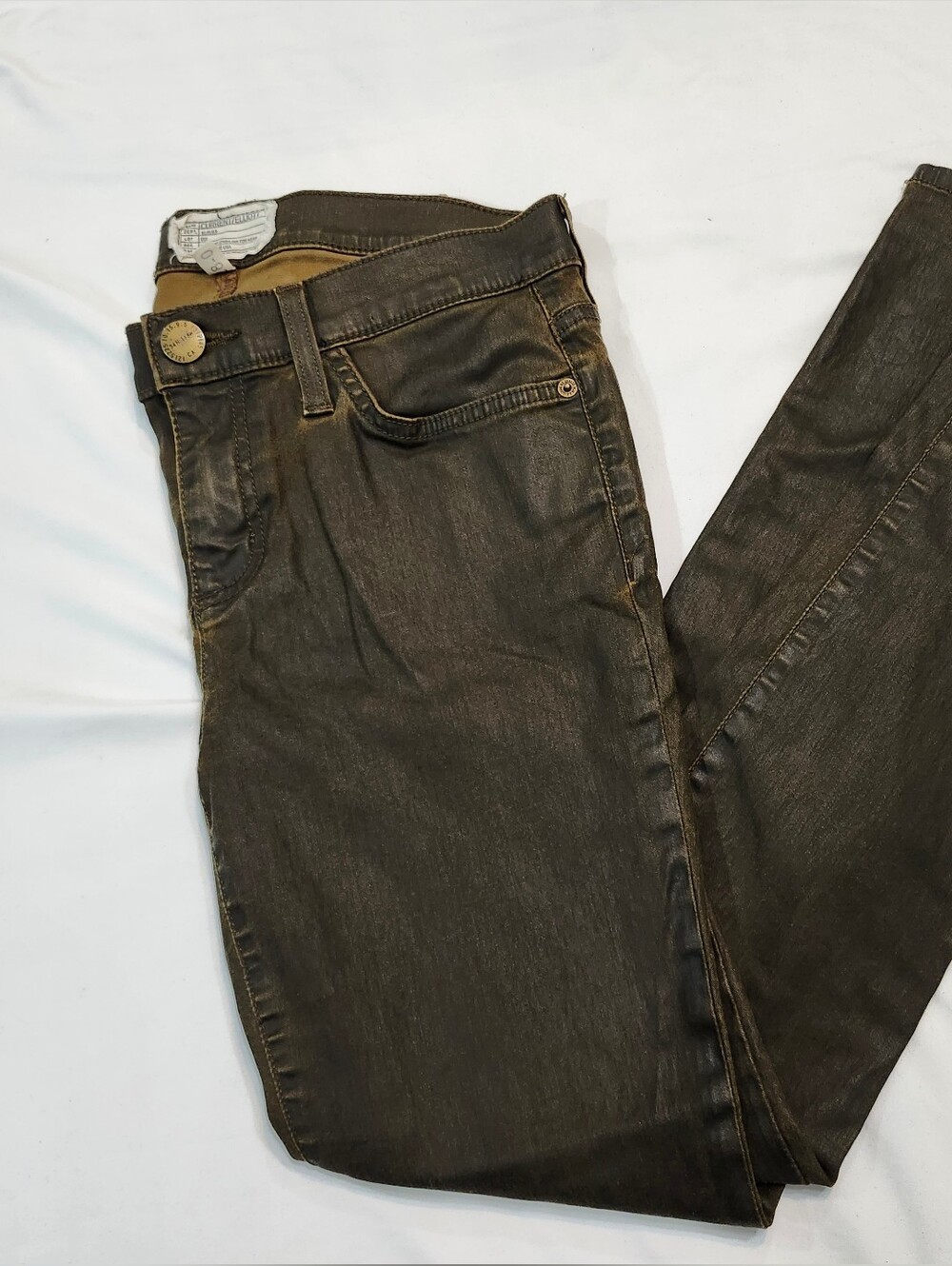 Current\Elliott Women's Skinny Jeans Olive Waxed